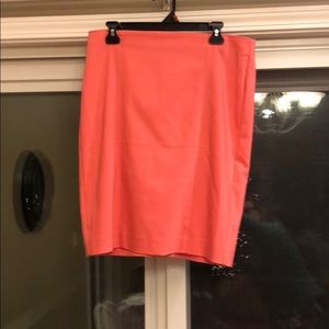 Coral pencil skirt